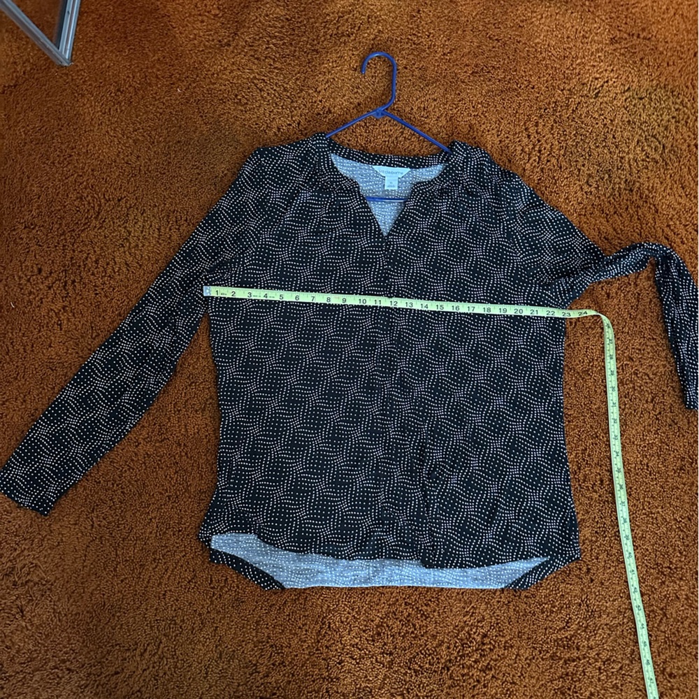 Liz Claiborne Black and White Polka Dot Blouse